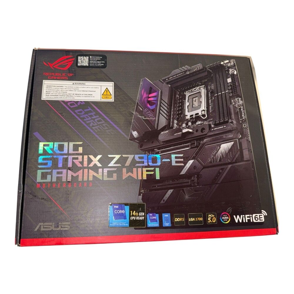 ASUS ROG Strix Z790-E Gaming WiFi LGA1700 ATX Motherboard DDR5 PCIe 5.0 WiFi 6E